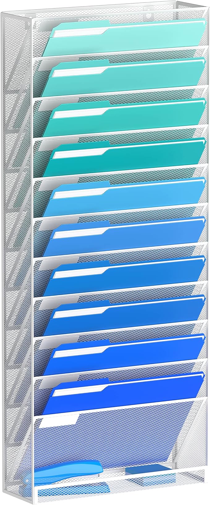 JMHUD 12Tier Wall File Organizer Mesh Hanging File