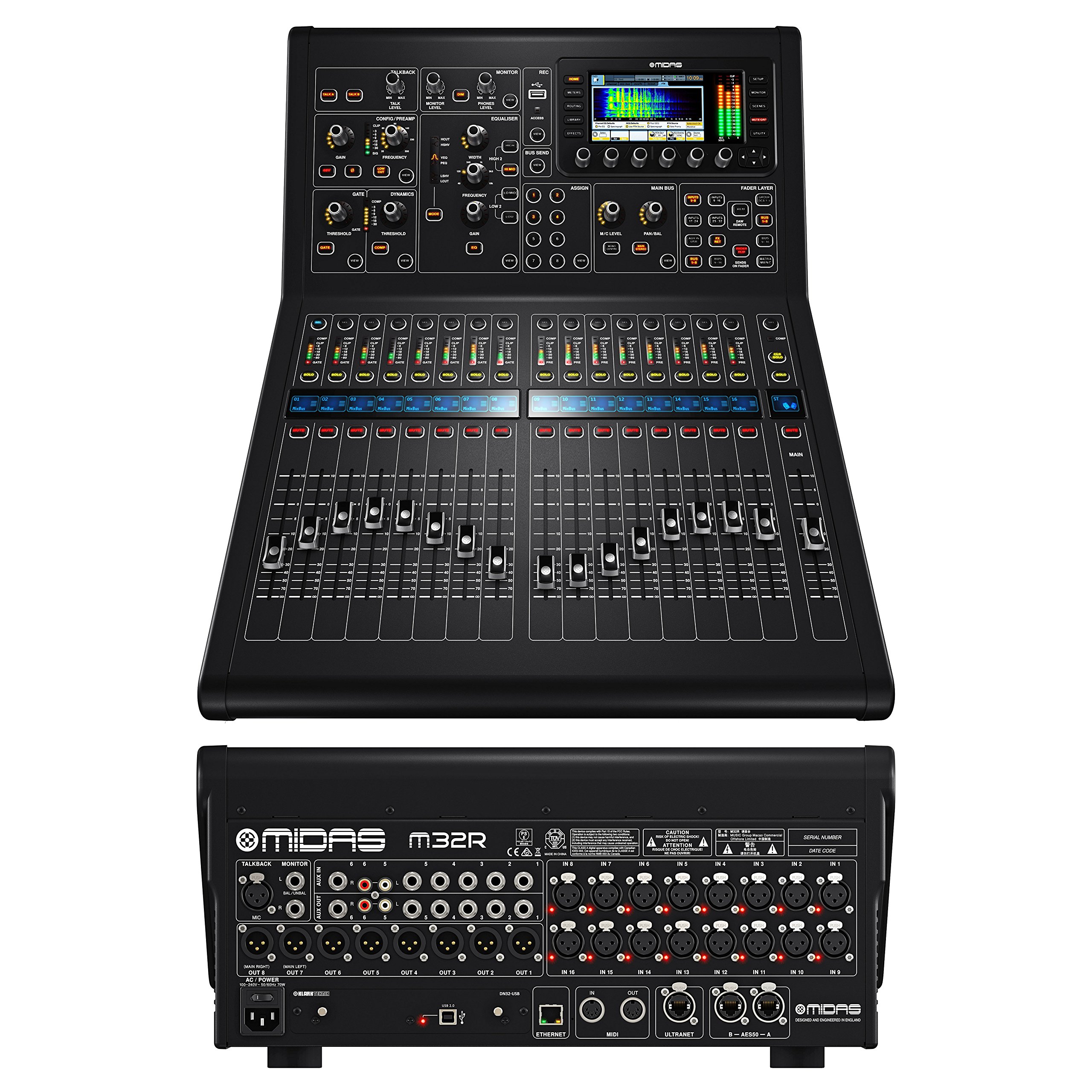 Midas M32r Digitalmischpult With 40 Input, 16 Microphone Preamplifier