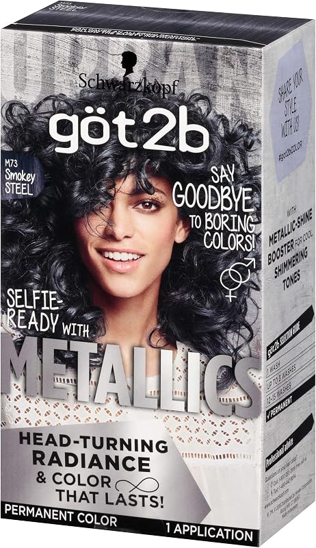 Got2B Metallic Permanent Hair Color, M73 Smoky Steel
