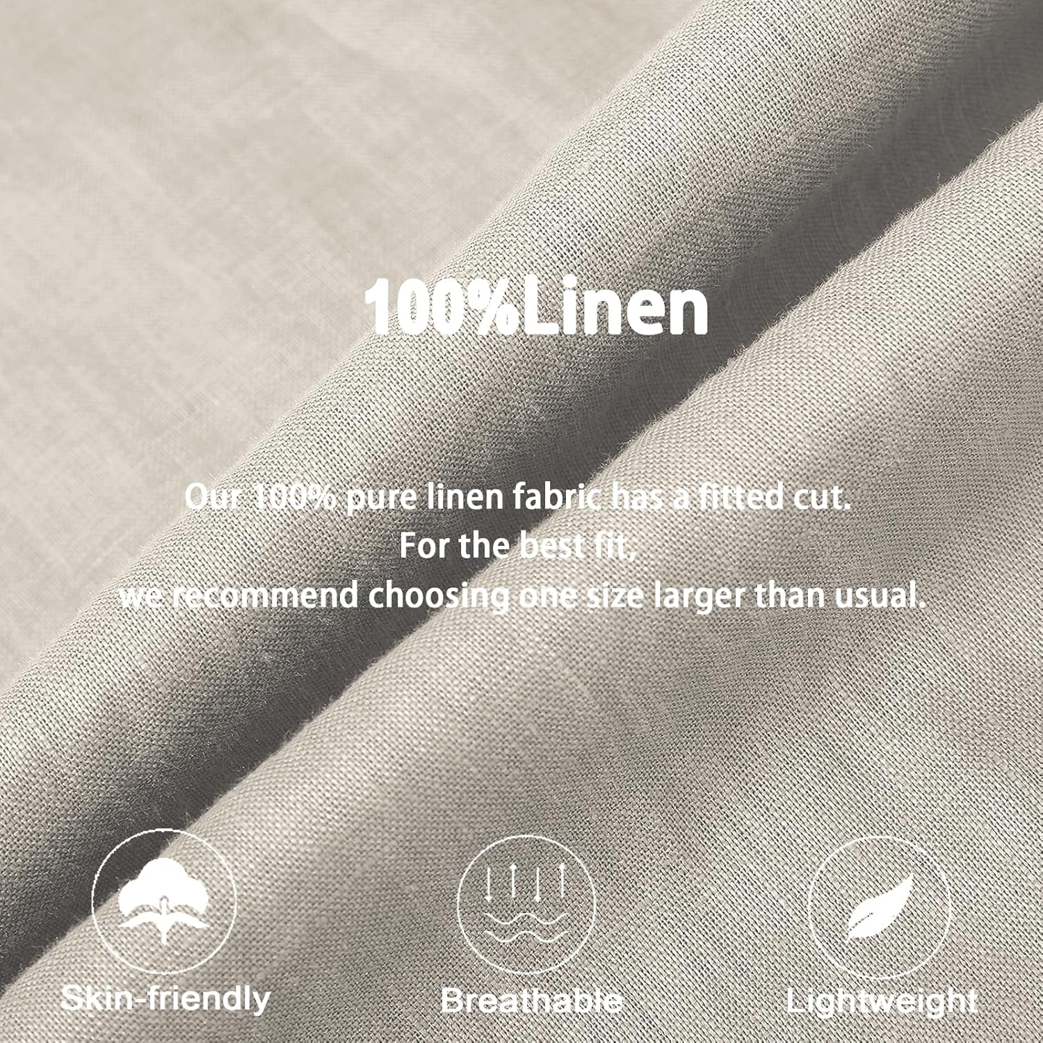 Isle Bay Linens Men's 100% Linen Shirts Casual Long Sleeve Button-Down Lightweight Shirts with Pockets - Image 5