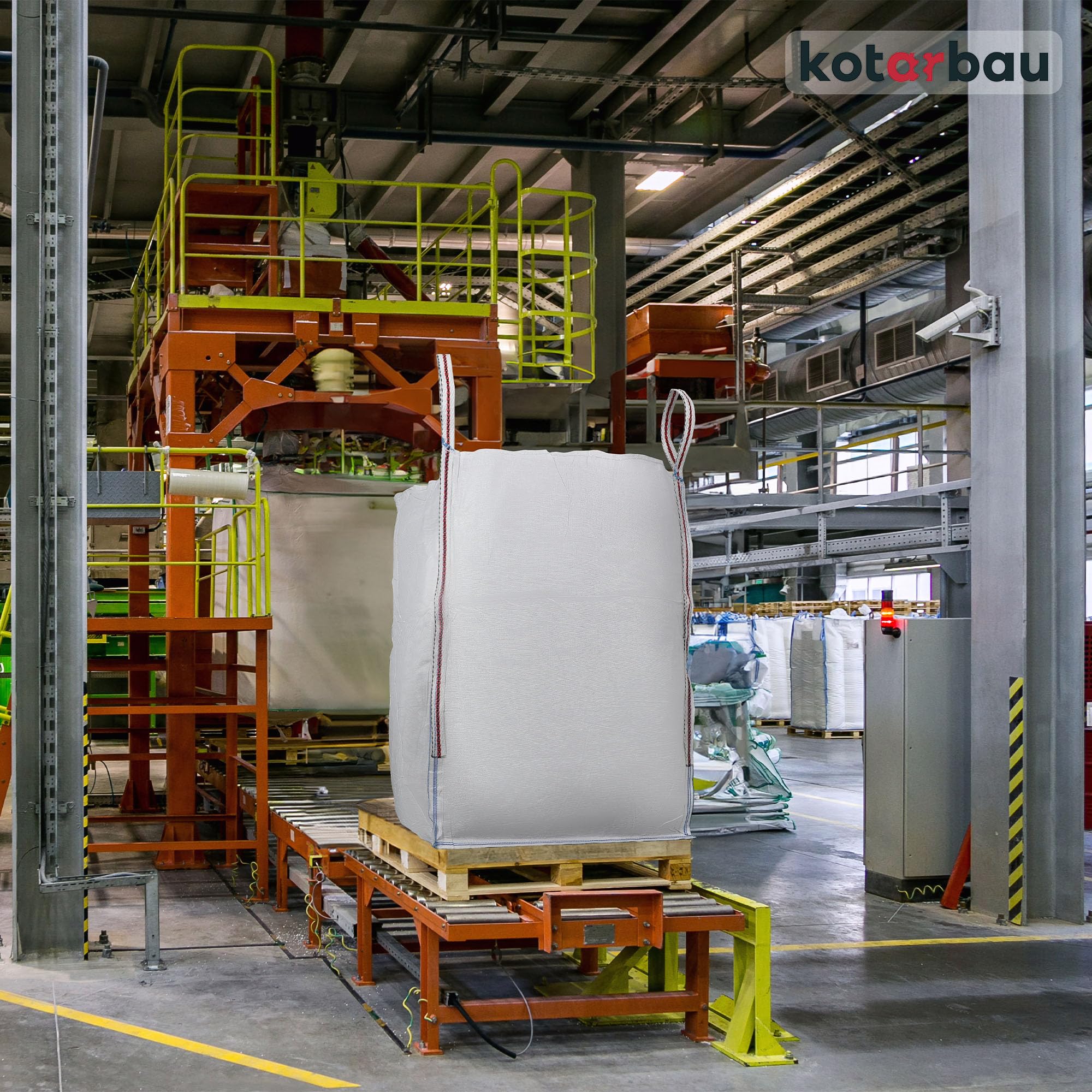 KOTARBAU® Sac Big Bag Vide, Bigbag, Big Bag Bois, Big Bag Gravat, Big Bag Jardin, Sac Gravat Chantier 90 x 90 x 120 cm 1000 kg 2 Pieces