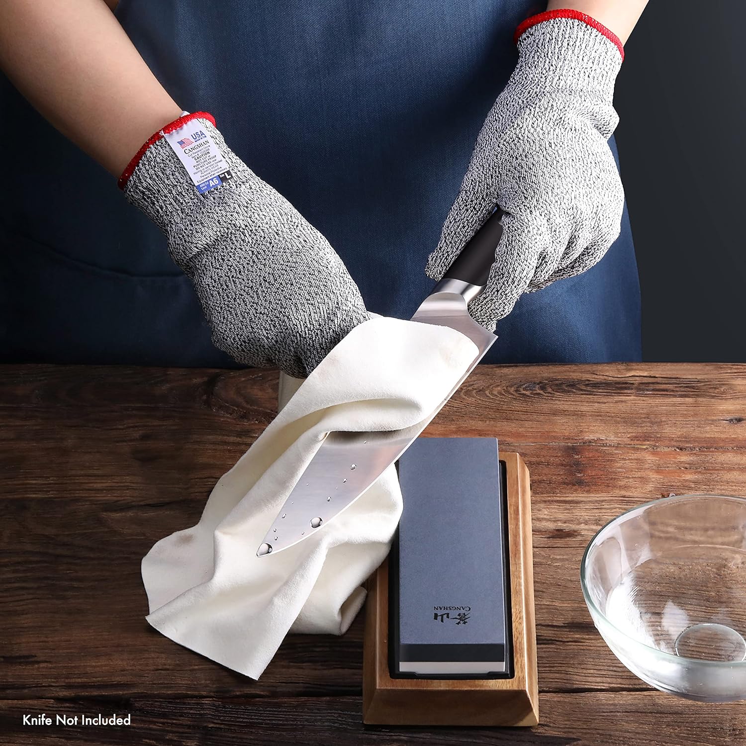 Cangshan A6 Cut Resistant Glove, Made in USA, Size L, 6 Pairs - Image 8