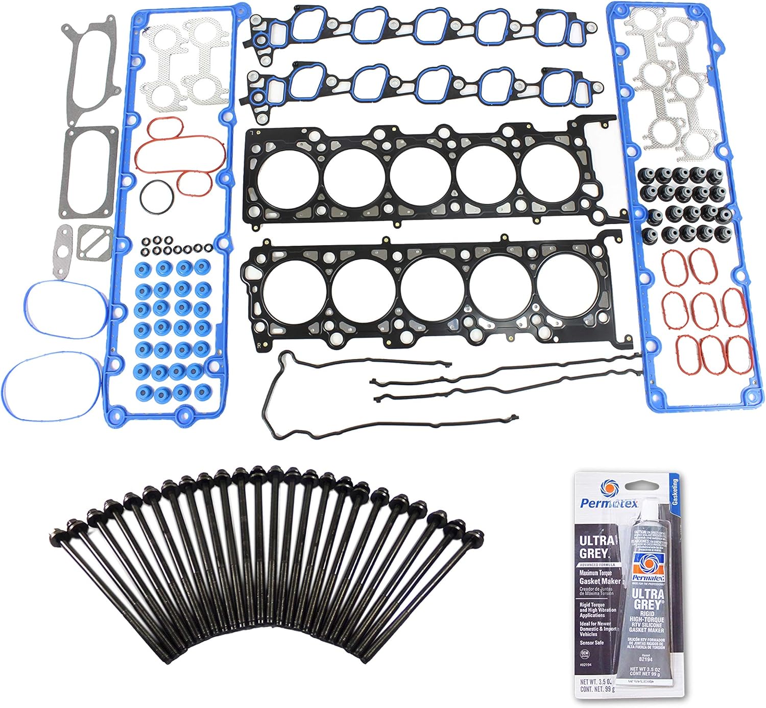 CPWK380 Head Gasket Set Bolt Kit Fits: 03-09 Ford Excursion E150 E250 E350 6.8L SOHC Triton VIN S