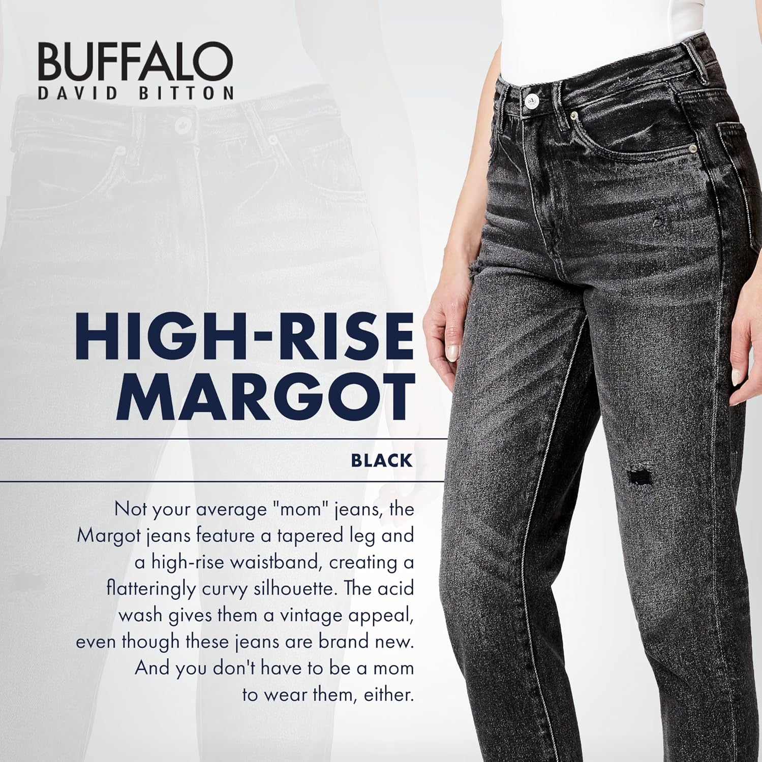 Buffalo David Bitton Womens Margot Mom Jeans - Image 3