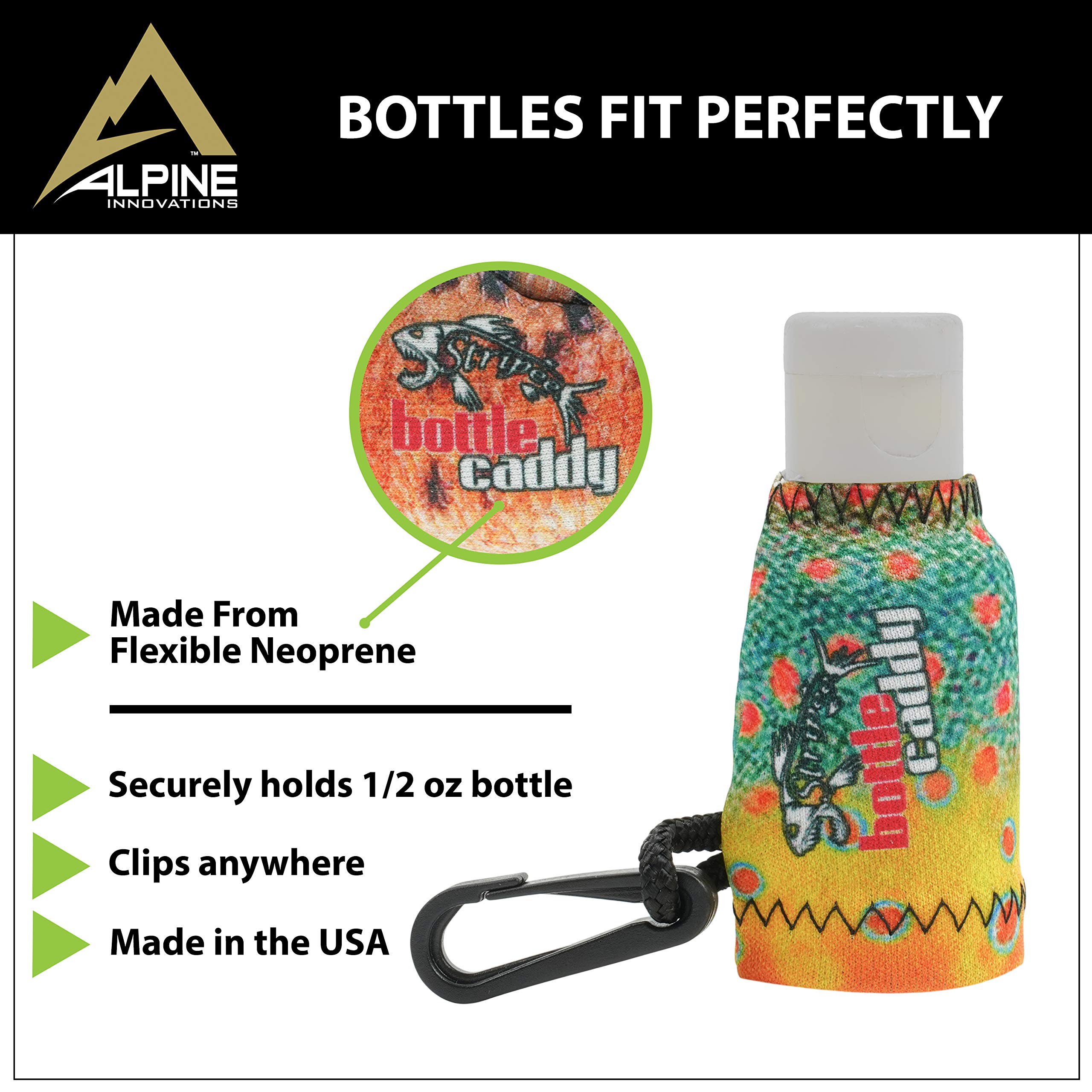 Alpine Innovations Stripee Bottle Caddy - Fly Fishing Conditioner and Small Bottle Holder