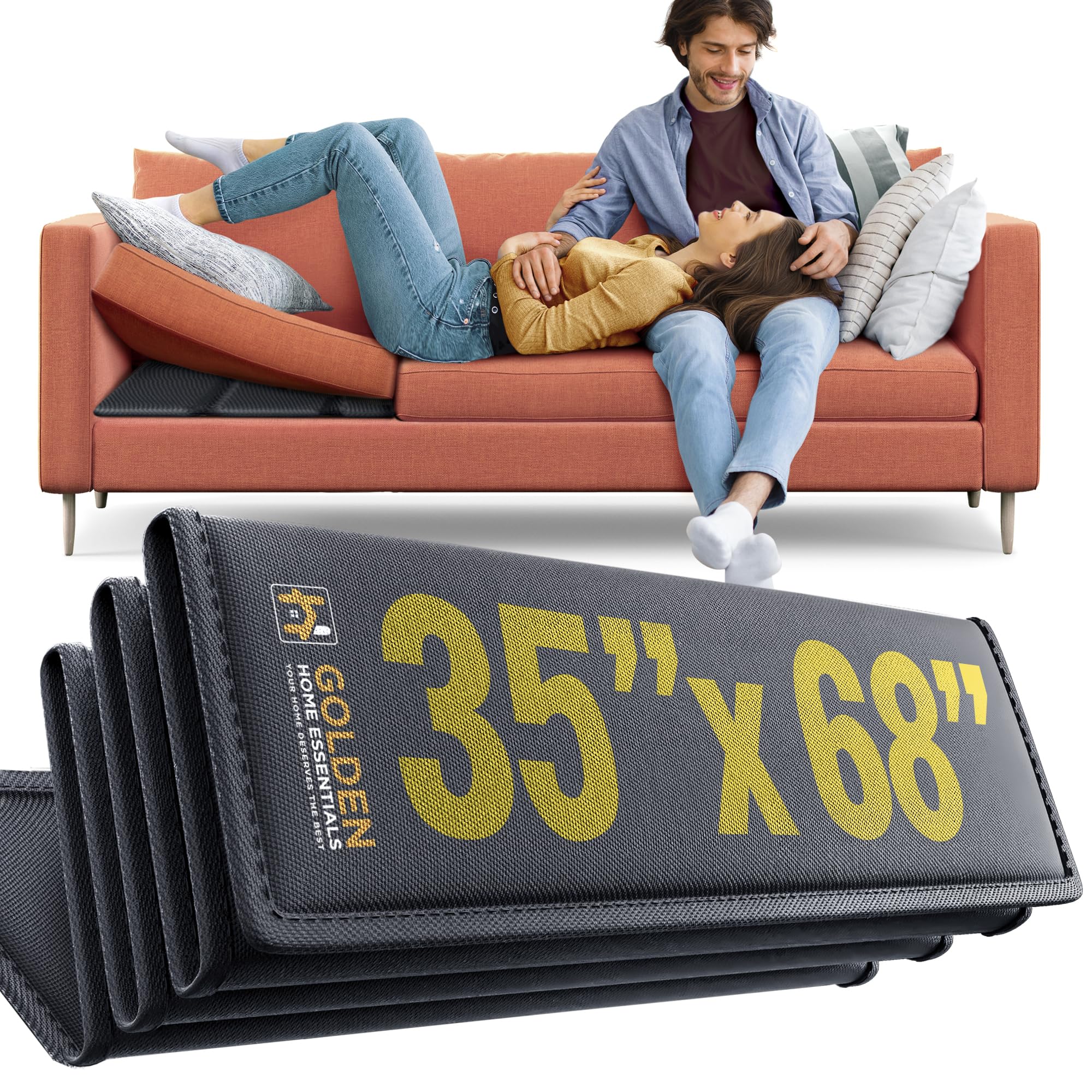 XXXL Heavy Duty Couch Support for Sagging Cushions - 35in x 68in Extra Wide Sofa Cushion Board - 0.4in Saggy Cushion Support for Seat