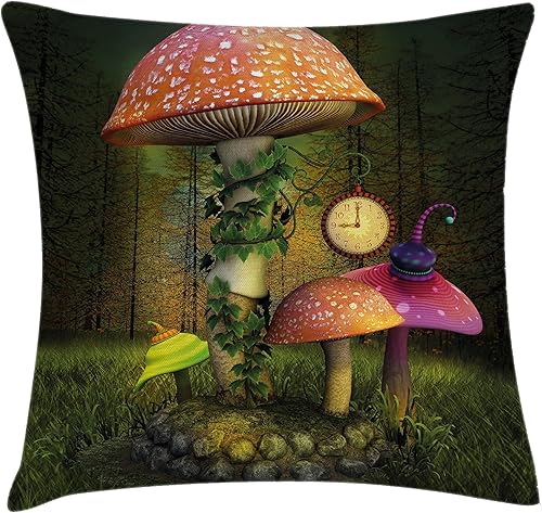 Vista 77 de Ambesonne Orient - Funda de cojín para cojín, diseño floral tradicional de Oriente Medio, clásico, bohemio, antiguo, cultura persa, funda