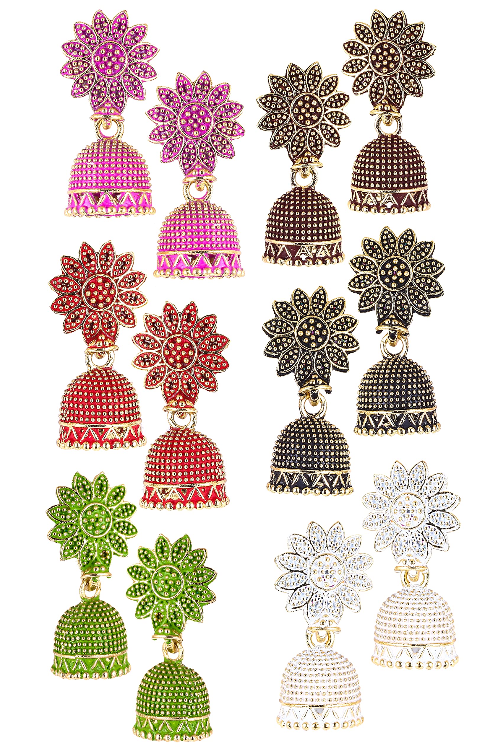 MEENAZ Earrings for Women Girls Stylish Traditional Multicolor Meenakari Jhumka Gold Earring Set Round small Jhumki Earrings Combo Jewellery Women Birthday Gift for Girls Women Anniversary Gift Wife (B0BG8L2G2V) Amazon Price History, Amazon Price Tracker