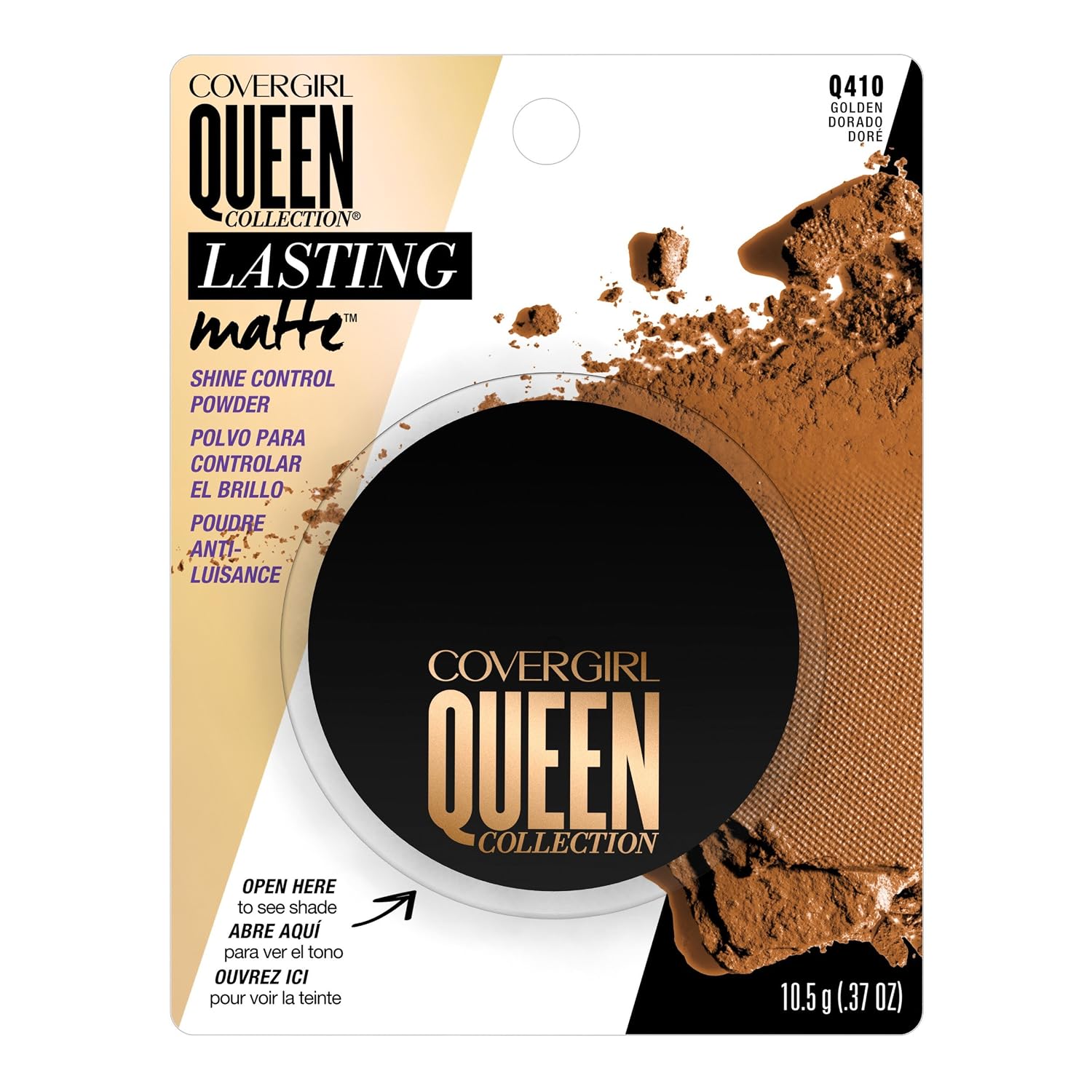 COVERGIRL Lasting Matte Pressed Powder, Golden Q410, 0.37 Ounce