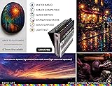 28 Dark Nocturnal Colours Acrylic Paint Pens Studio Colour Series Markers Set 0.7mm Extra Fine Tip, Rock Painting, Glass, Mugs, Wood, Metal, Canvas, DIY, Detailing. Non Toxic, Waterbased, Quick Drying - 5