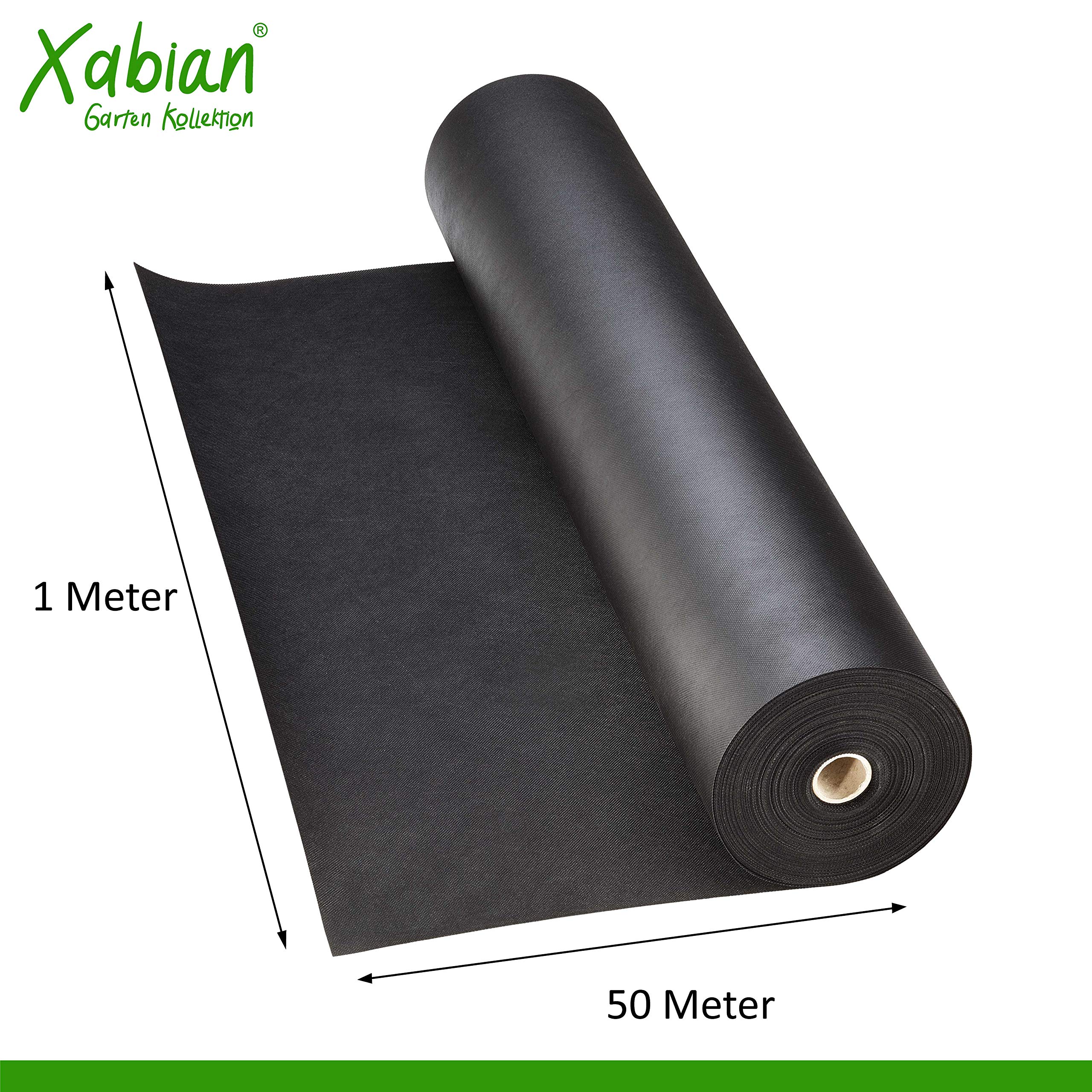 Tela Anti-Erba, 150 g/m², Nero, 25 m², 50 m², 75 m², Tessuto Non Tessuto antistrappo 50 m (50 m2), Nero