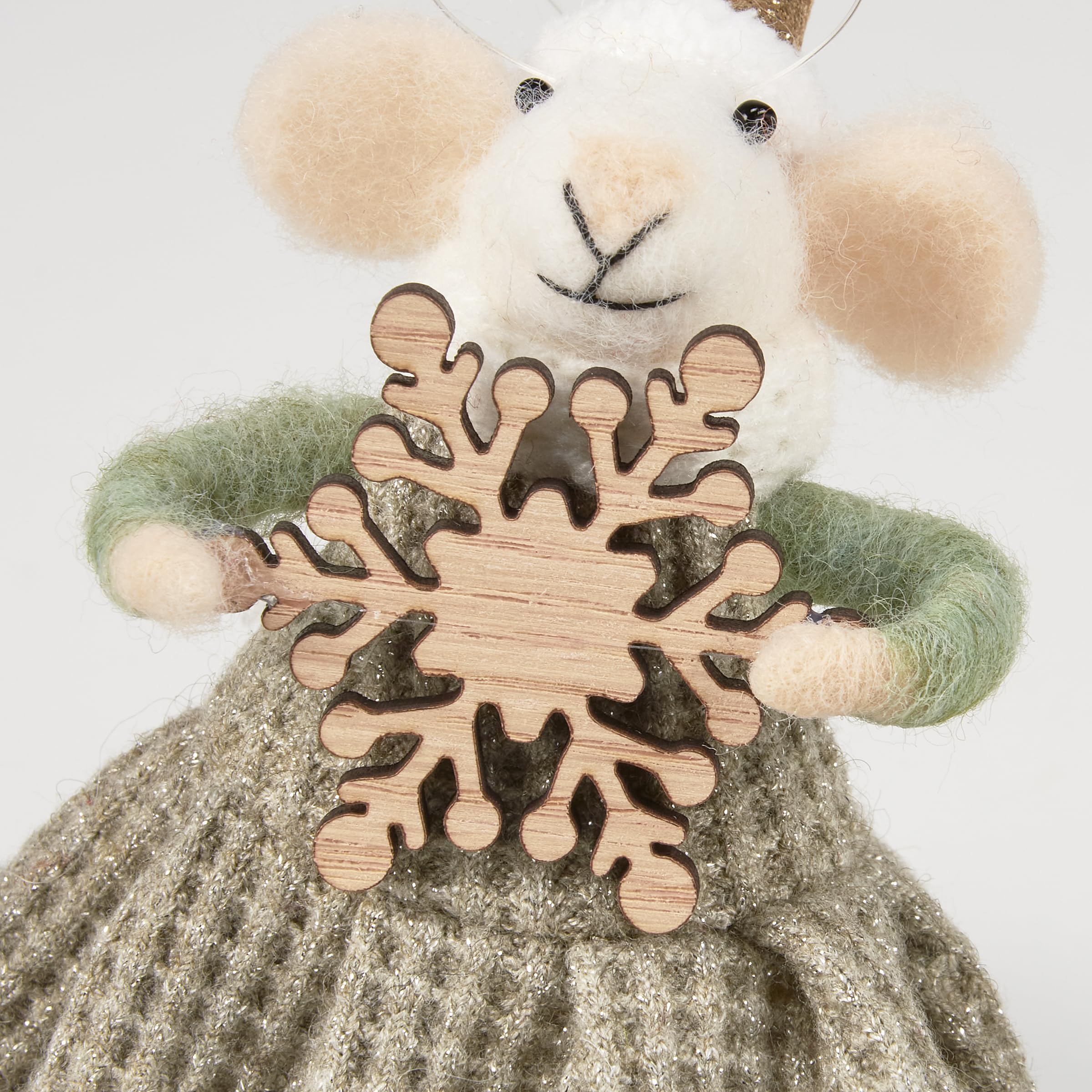 Primitives By Kathy Ornamento In Legno Con Scritta 'Let It Snow Somewhere Else' - Decorazione Natalizia Con Stella In Metallo - 2