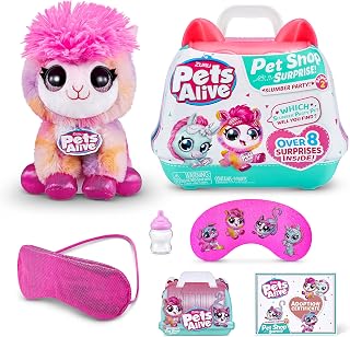 Pets Alive Pet Shop Surprise by ZURU - Interactive Kids Toys with Electronic 'Speak & Repeat', Animal Playset Llama Gifts for Girls and Kids (Series 2)