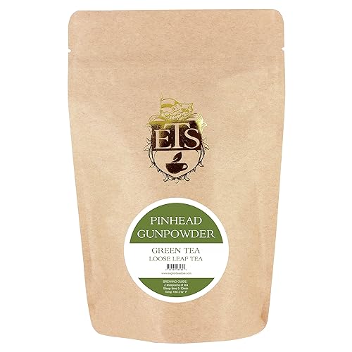 Tienda de té inglesa Bolsas de hojas sueltas de té verde de pólvora 16oz