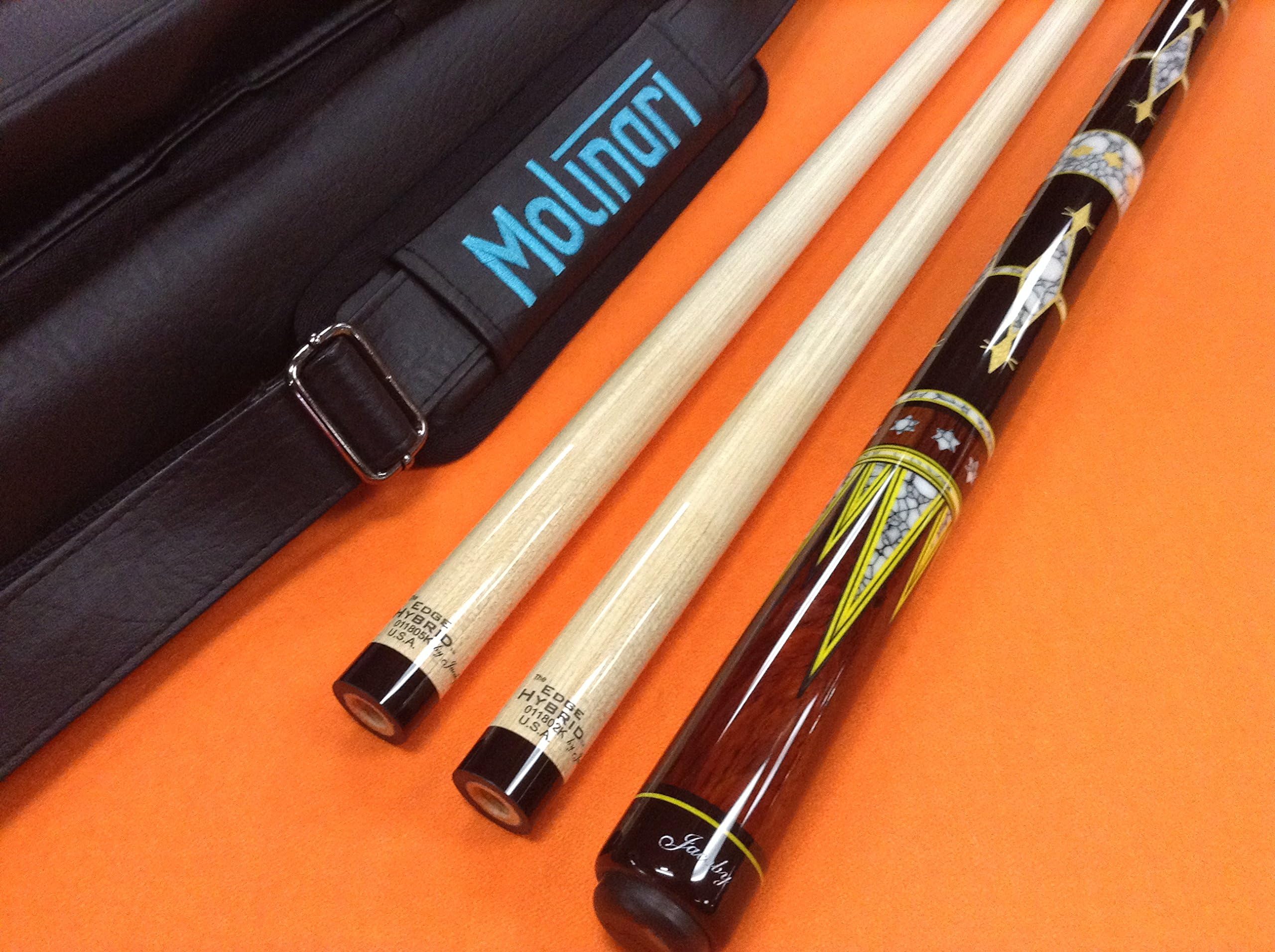 Jacoby Carom CUE 1017-73C Edge Hybrid SHAFTS & MOLINARI CASE (Special Edition)