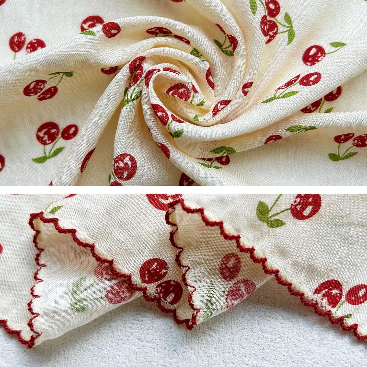 21"x21" Cotton Bandana for Women, Super Soft Textured Fabric, Kerchief, Neck Scarf for Women, All-Occasion Gift