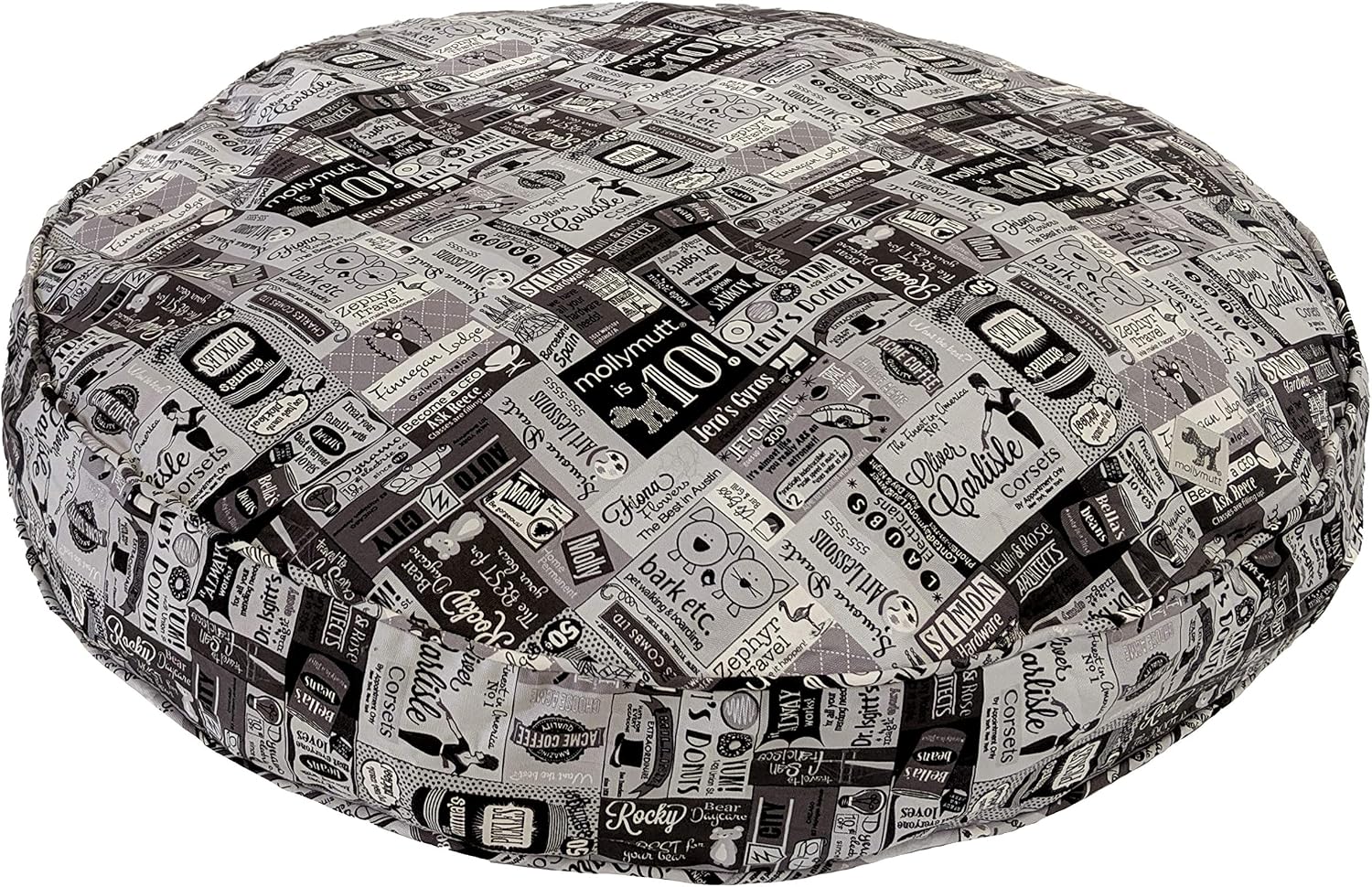 Molly Mutt Dog Bed Duvet Cover (Large Round) - Dogs Bed - Round Bed - Dog Bed Cover Duvet - Dog Duvet Cover - Pet Stylish Dog Bed Duvet…