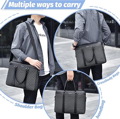FSD. WG Business Bag Leather Messenger Bag Water Resistant Business Travel Briefcase Handbag Briefcase for Men