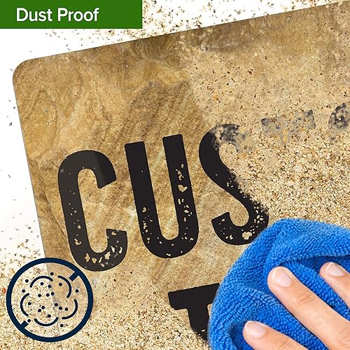 Miniatura 40 de My Sign Center - Letrero personalizado, 11 colores de fuente, 13 estilos de fuente, 4 opciones de agujero, 22 tamaños, 8 x 32 pulgadas, sin óxido,