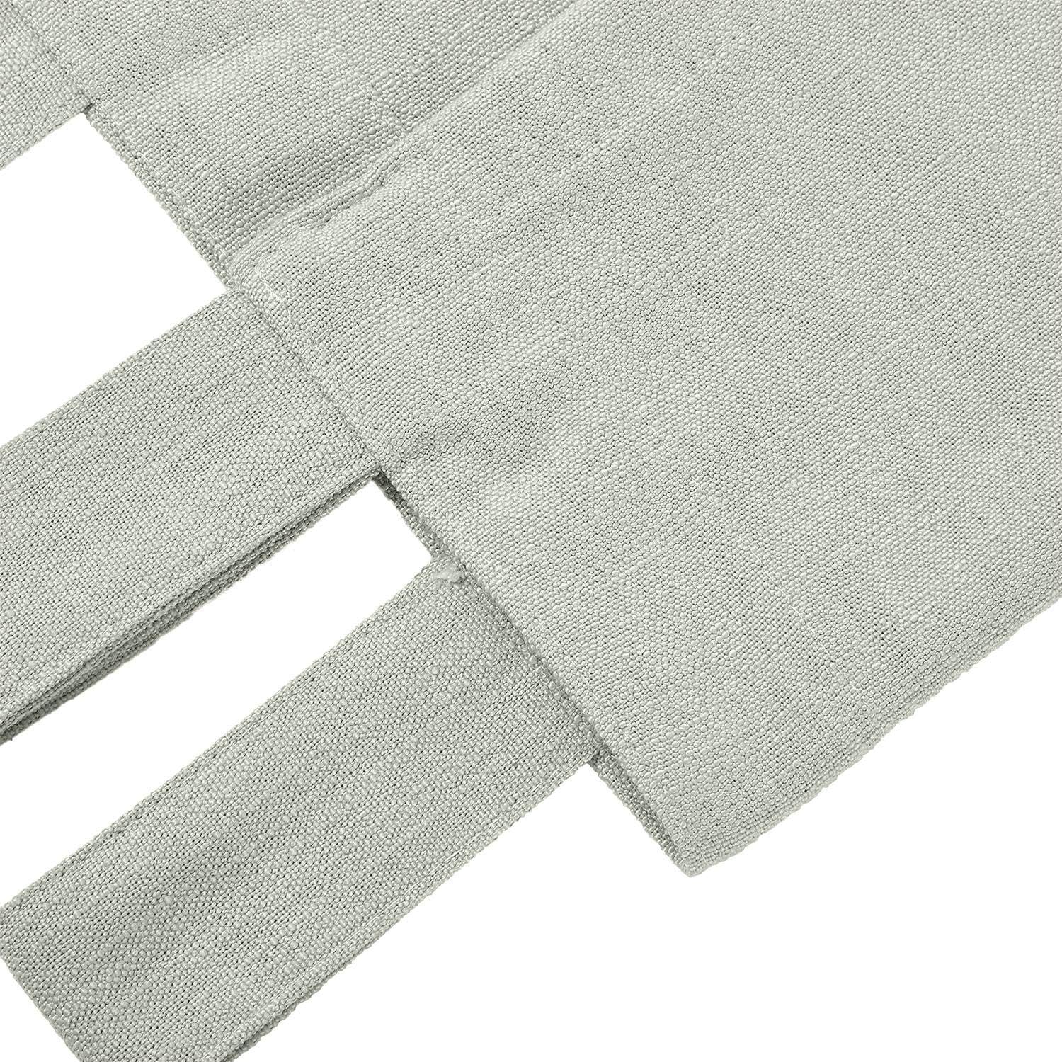 TWOPAGES Natural Solid Light Gray Linen Textured Tab Top Curtain Window Treatment Drape Elegant Privacy Curtain for Bedroom (1 Panel, 72 x 84 Inches)