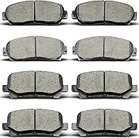 evkingauto 8PCS Ceramic Front & Rear Brake Pads for Honda Odyssey 2011-2017 | D1281 D1521 - Dust-Free, Quiet, Durable