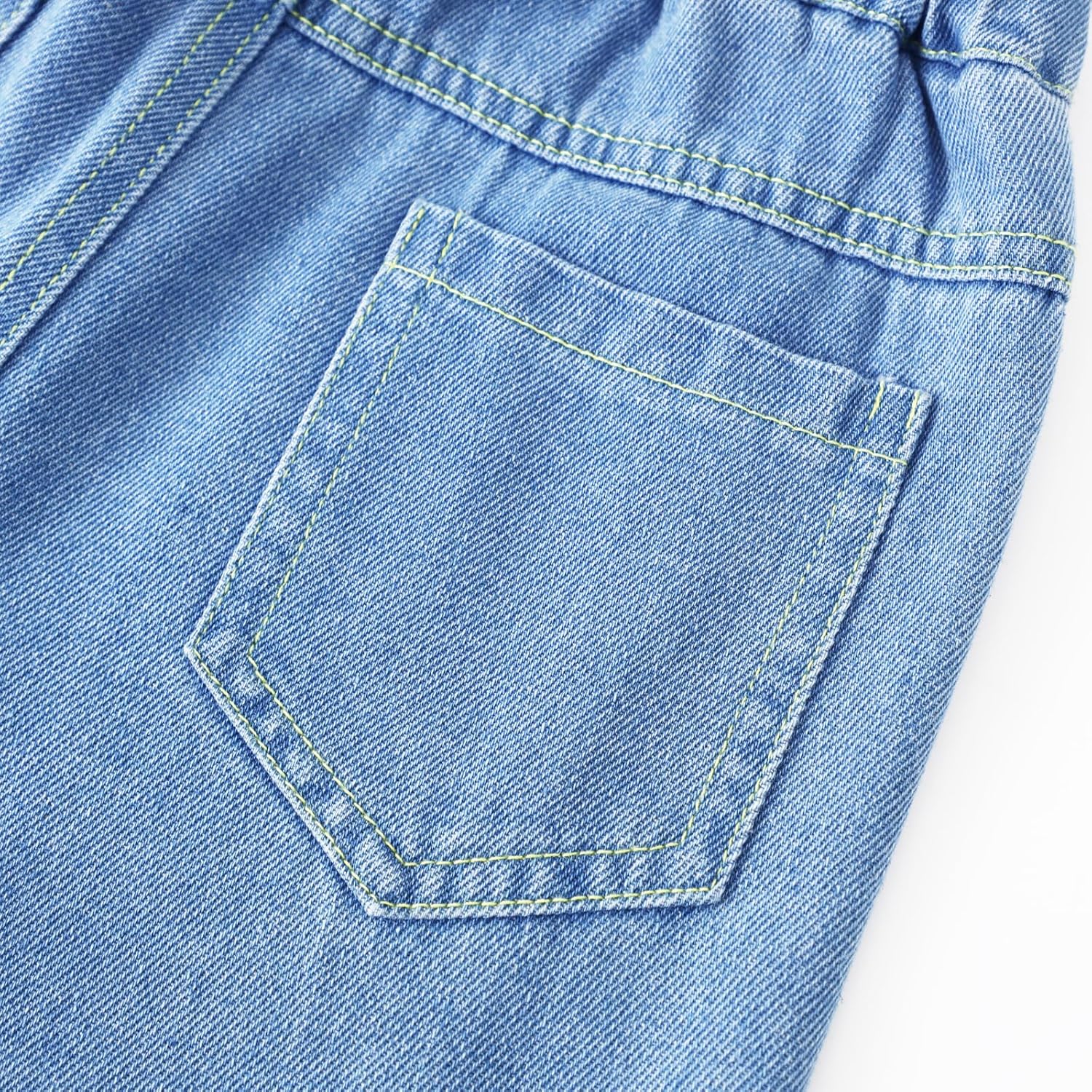 Girls Wide Leg Jeans | Colorful Butterfly Print Denim Pants | Elastic Wasit Baggy Straight Kids Clothes 4-14 Years - Image 9