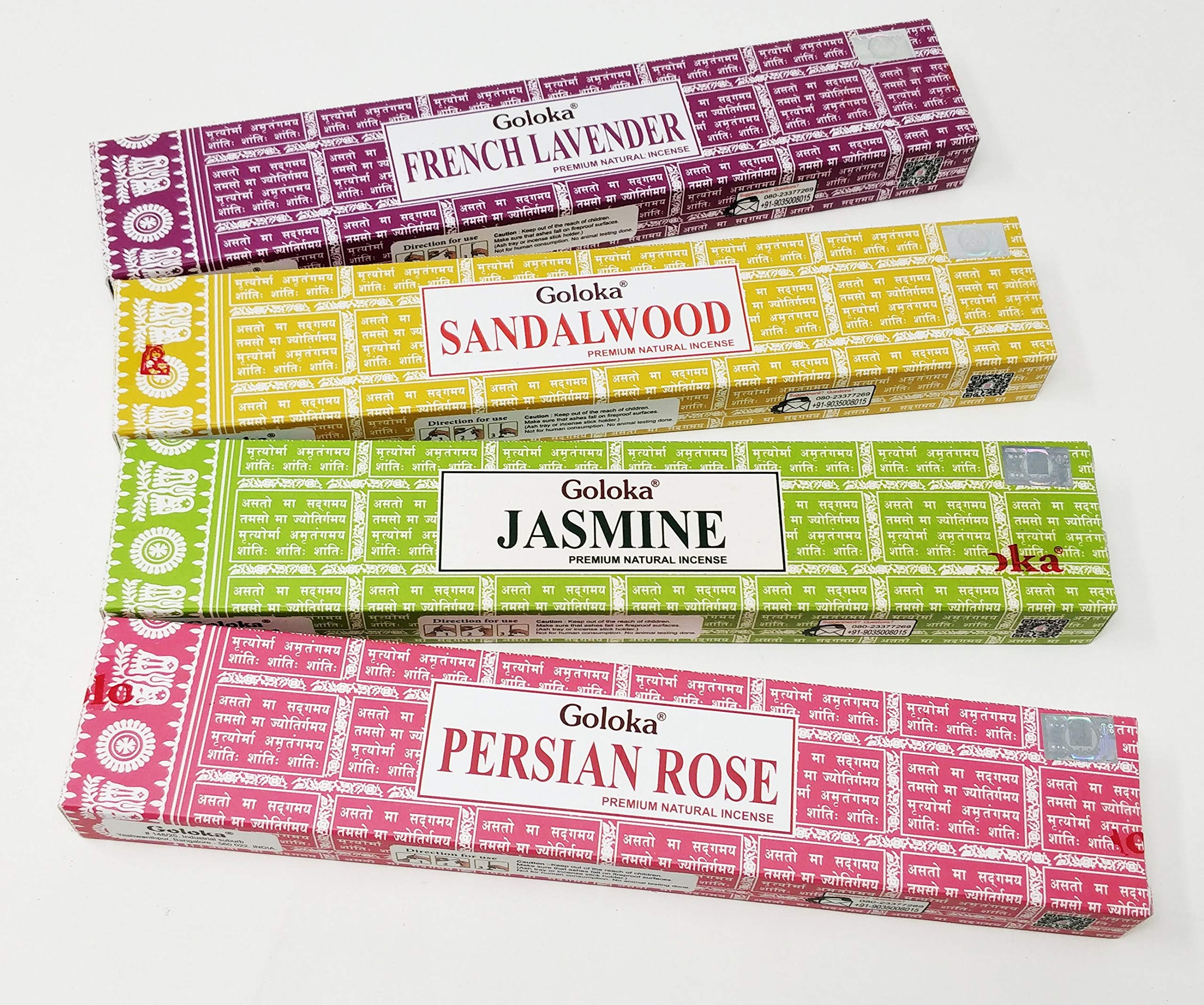 Goloka Lavender French Jasmine, Sandalwood, Persian Rose Incense Sticks With Magnetic Bookmark By Sterling Effectz G11