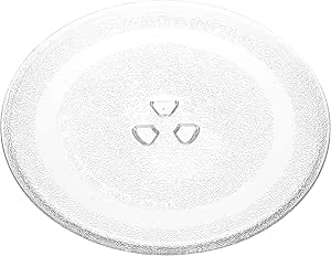 WORDFUN Plateau Tournant Pour Micro Ondes Universel, Plateau En Verre Rond Multifonction, Résistant À La Chaleur, Accessoires Pour Four À Micro-Ondes