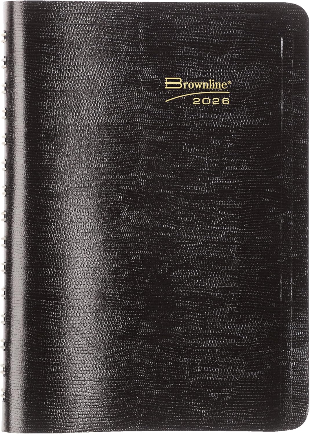 Brownline® 2026 Essential Daily Planner, Appointment Book, 12 Months, January to December, Twin-Wire Binding, 8" x 5", Black (CB800.BLK-26)
