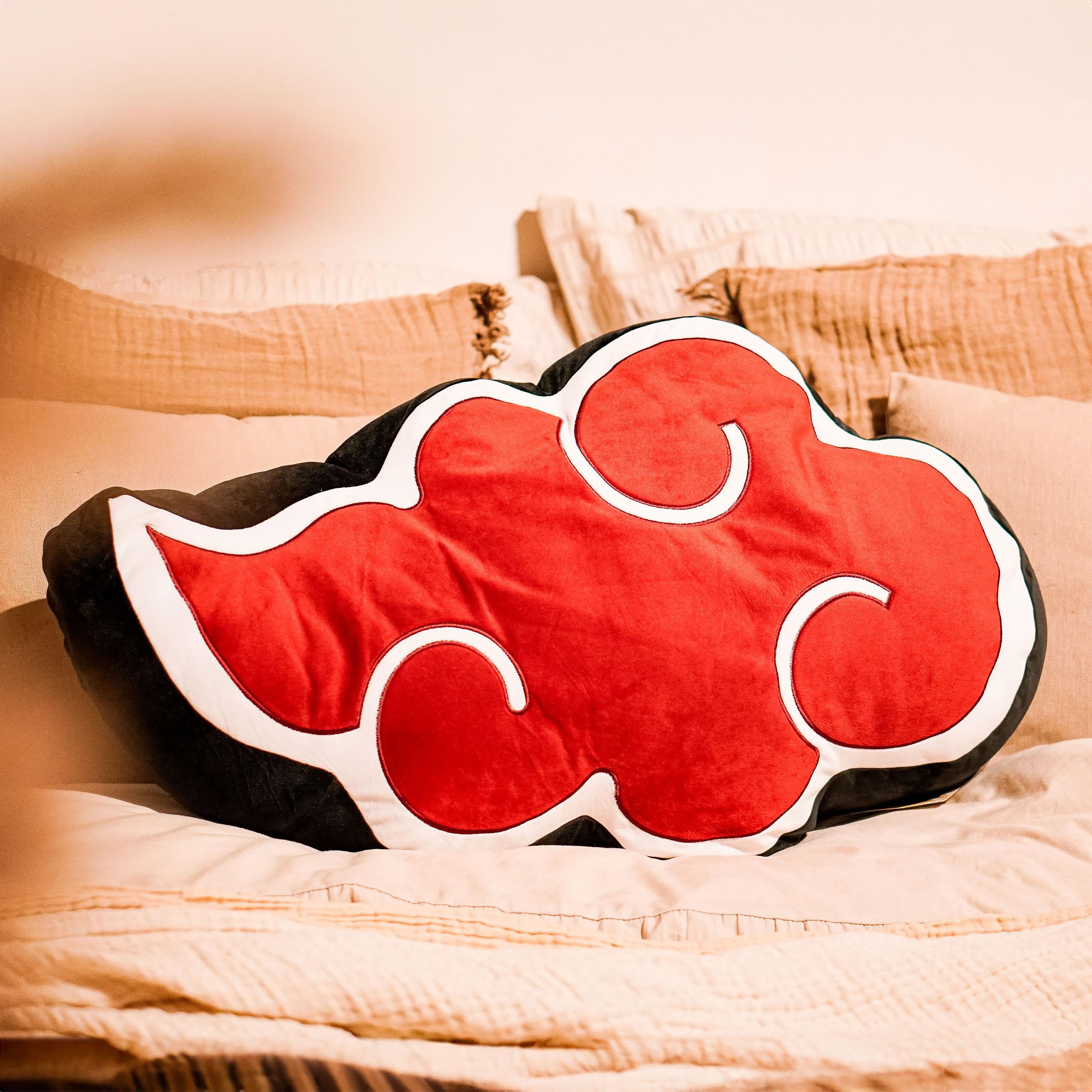 Elbenwald Anime - XXL Kissen 2er Bundle 60-70 cm One Piece Gomu Gomu & Naruto Akatsuki Geschnkidee für Anime Fans (Naruto - Akatsuki Itachi, 70 x 46 cm)