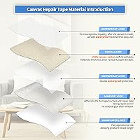 Vista 3 de KING MOUNTAIN Cinta de reparación de lona, parche de equipo para exteriores, 4 x 63 pulgadas, impermeable, autoadhesiva, para reparar equipos al