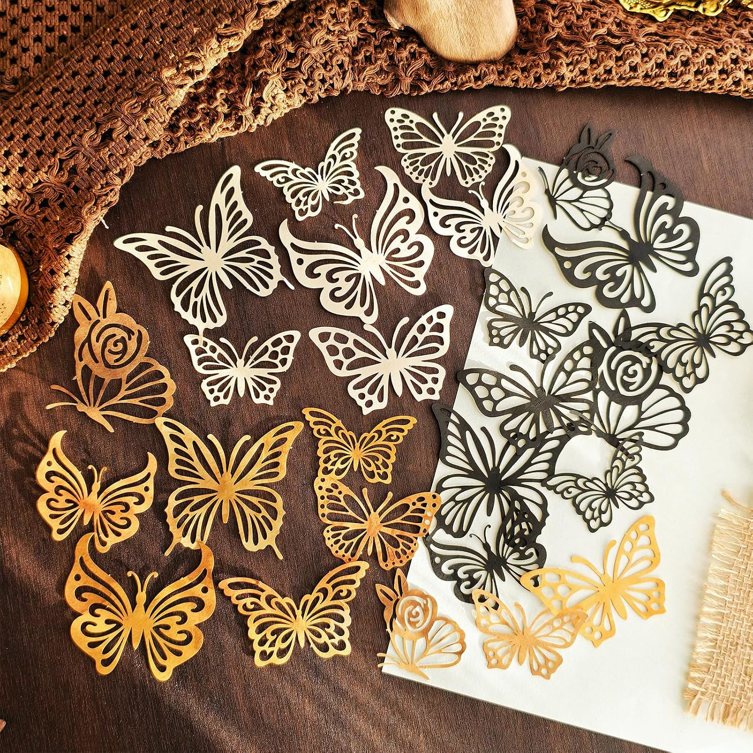 Bomichi 30 PCS Lace Paper for Scrapbooking DIY Crafts Wedding Decoration, Vintage Lace Decorative Paper for Journals Cards Albums Invitations Scrapbooking Embellishments