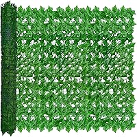 Vista 30 de Pantalla de Pared de Valla de Privacidad de Hiedra Artificial, 40 x 120 pulgadas, anti rayos UV, telón de fondo de vegetación falsa de hiedra, setos