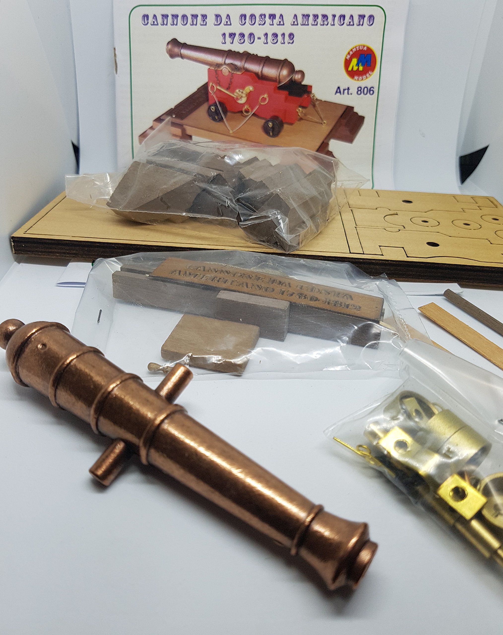 Mantua Model Cannone da Costa Americano 1780-1812 Kit in Legno 1:17