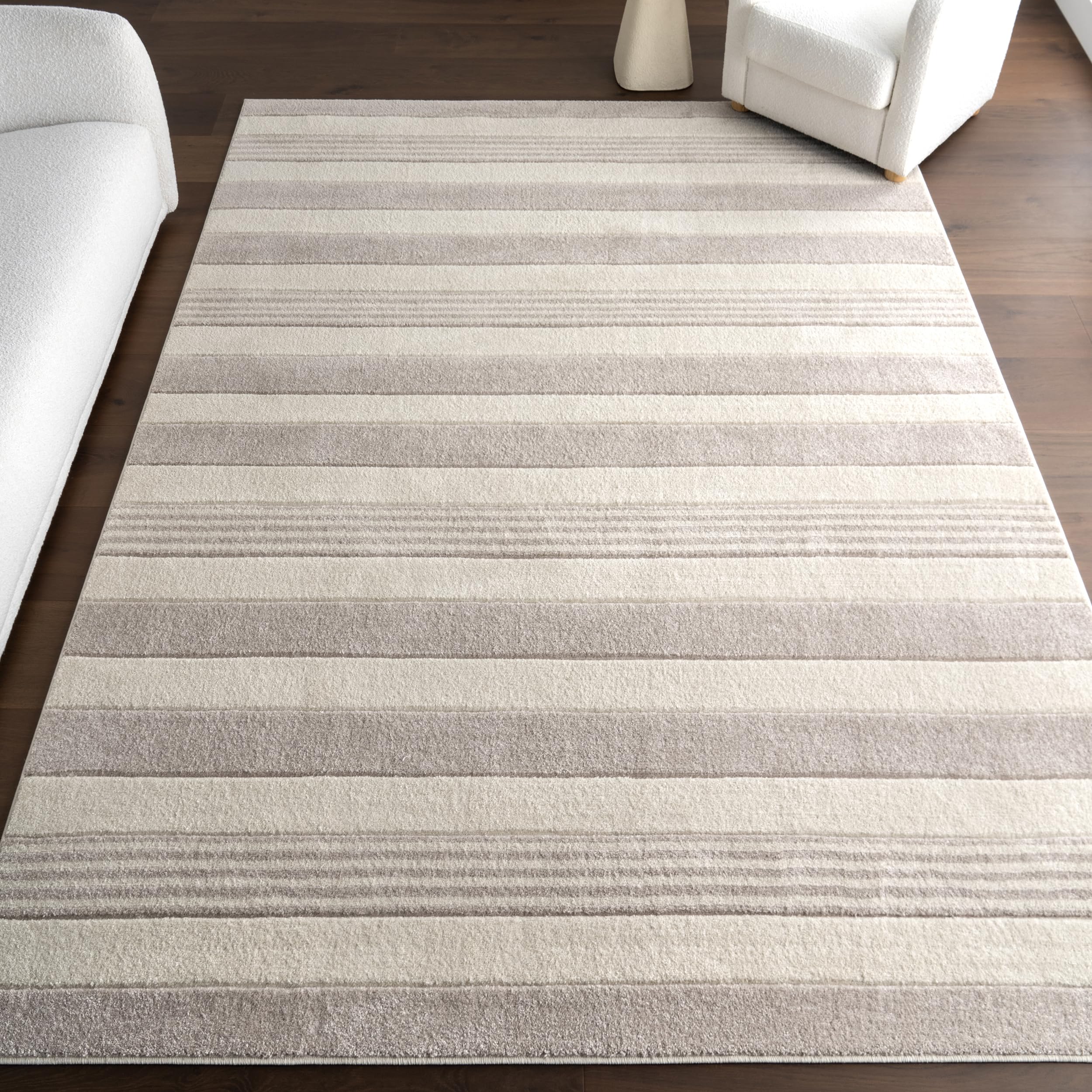 nuLOOM Jenny Modern Striped Area Rug, 4x6, Jenny Light Grey