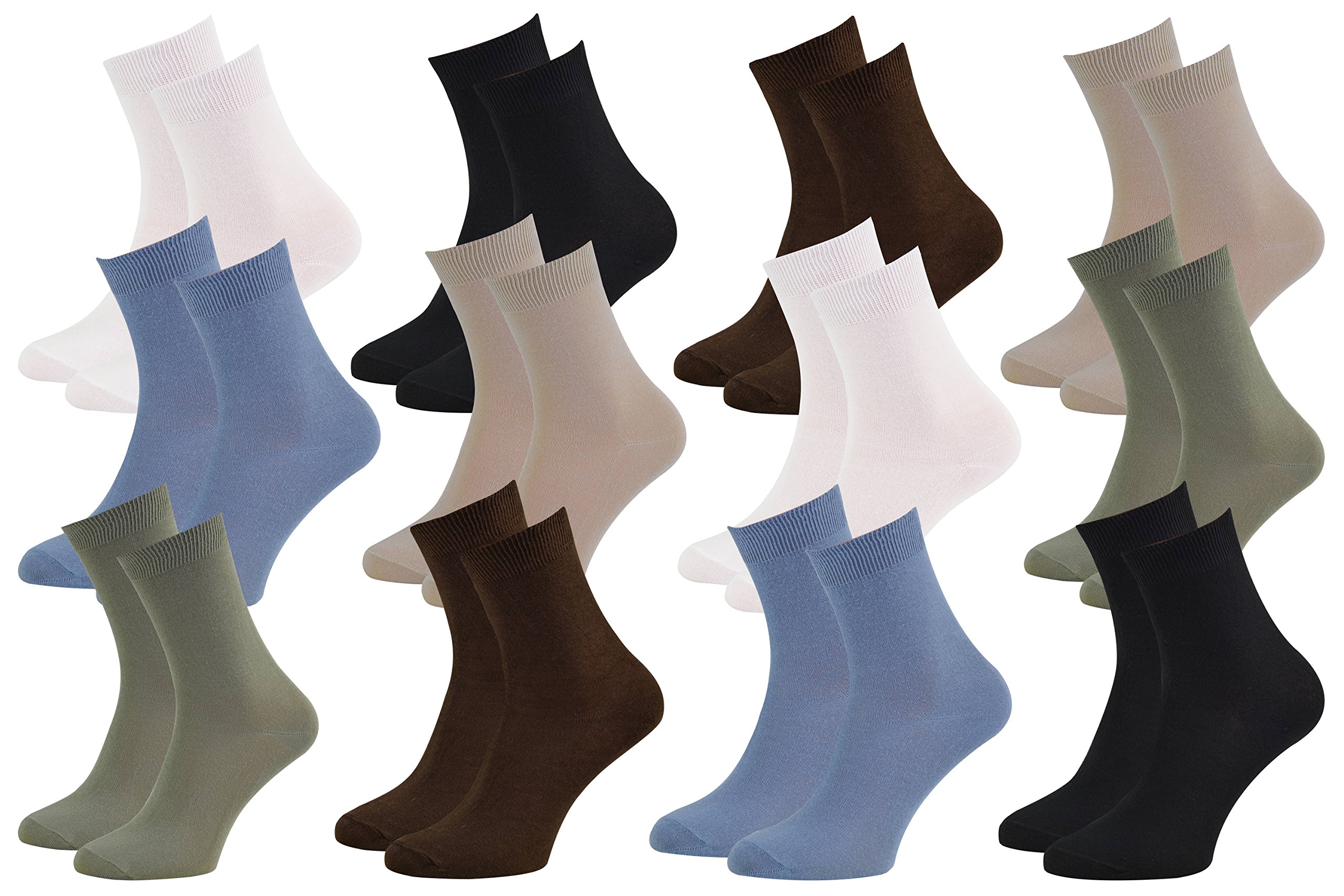 Rainbow Socks - Femme Homme Chausettes Midi en Bambou
