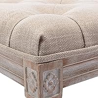 Vista 6 de chairus Banco otomano tapizado con tela