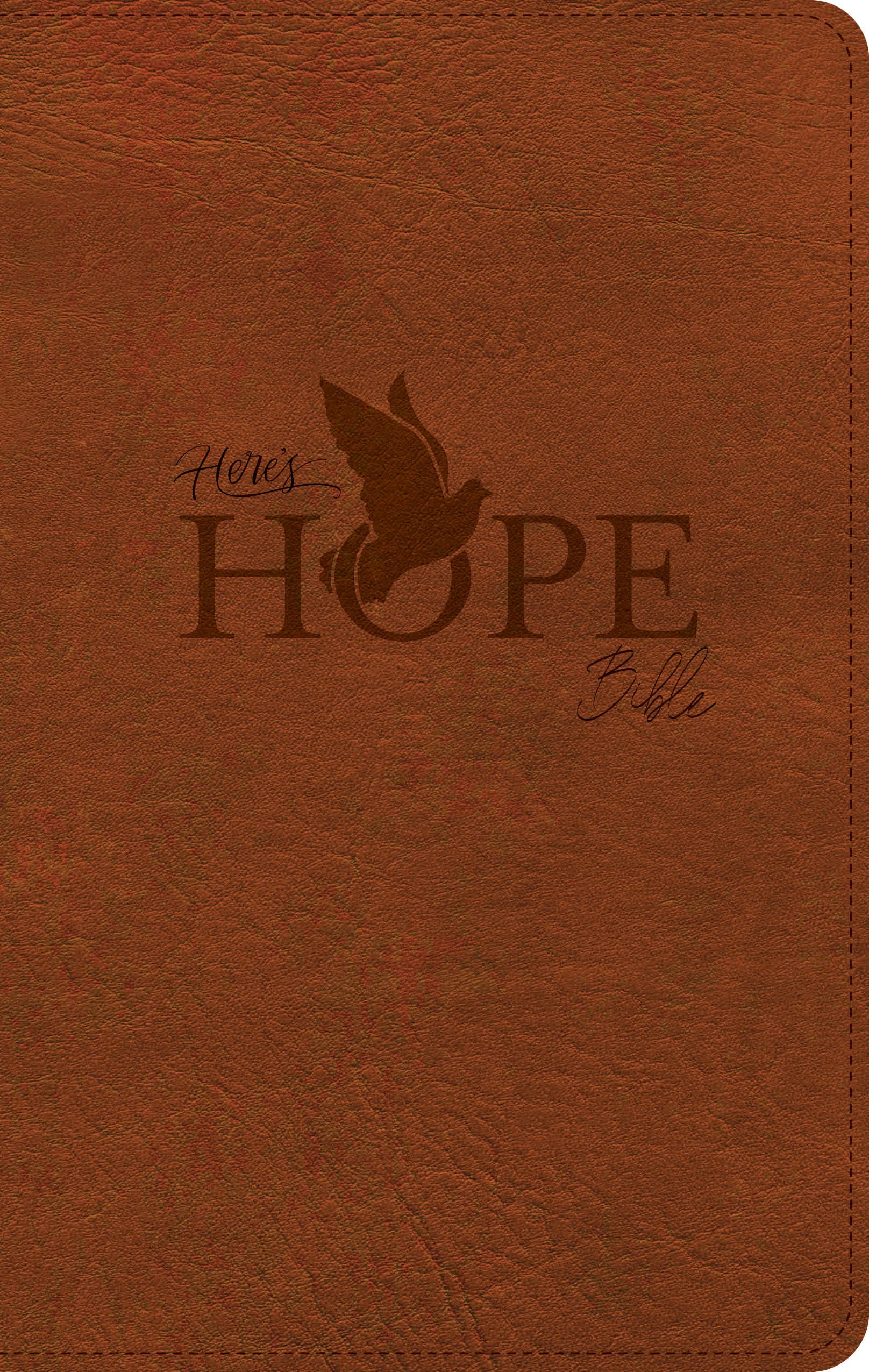 CSB Here's Hope Bible, Burnt Sienna LeatherTouch