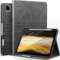 Vista 8 de auaua Funda para iPad Pro de 11 pulgadas (4ª, 3ª, 2ª y 1ª generación) con soporte para lápices, apagado y encendido automático, piel sintética Marrón