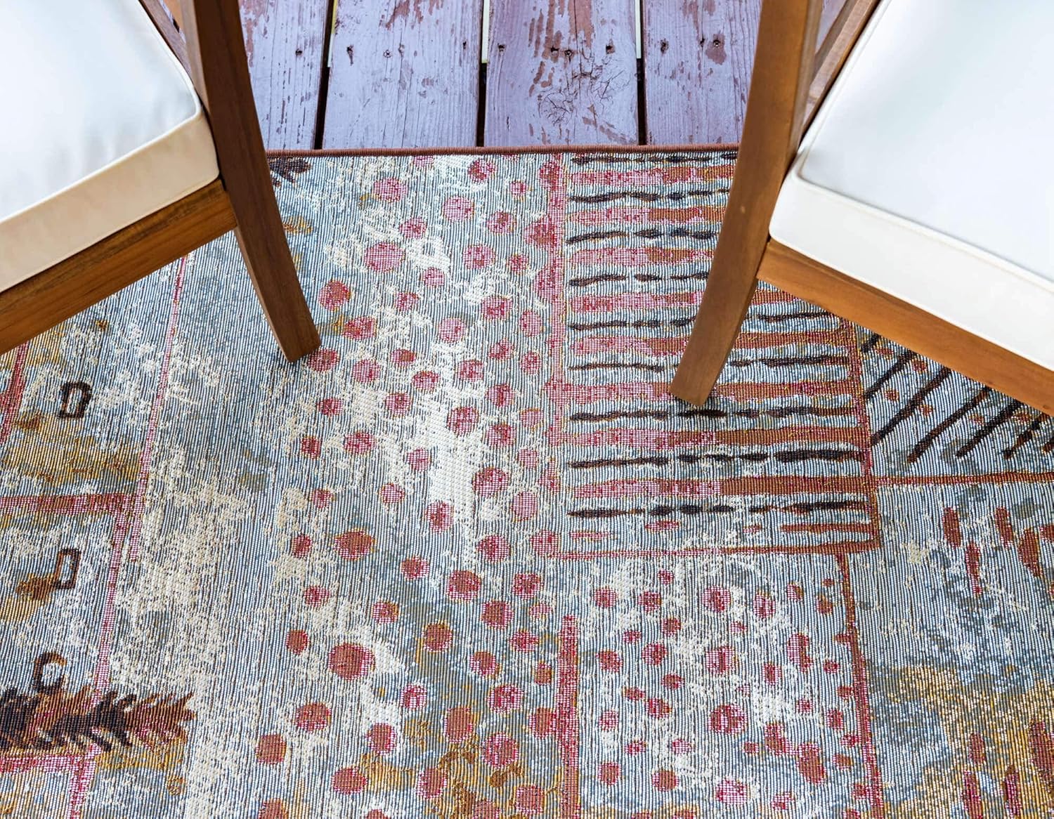 Unique Loom Outdoor Modern Collection Area Rug - Pine (10' x 12' 2" Rectangle, Multi/ Brown)
