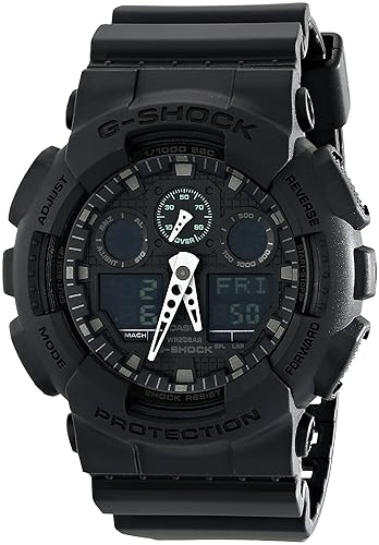 G-Shock Military Black GA100MB-1A 3-Eye Ana-Digi Wrist