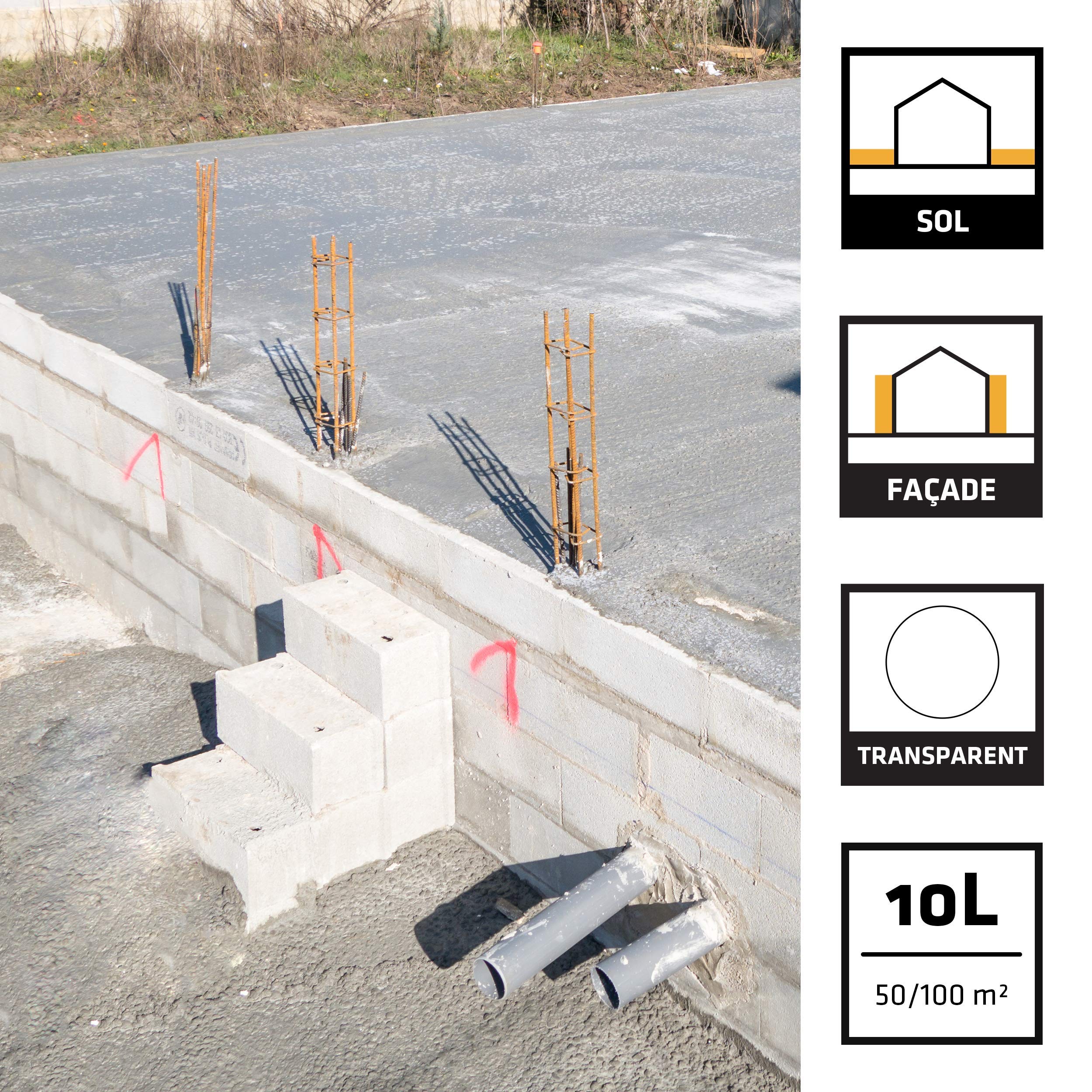 SIKA - Produit de cure béton et mortier - SikaCem Cure - Blanc - 10L