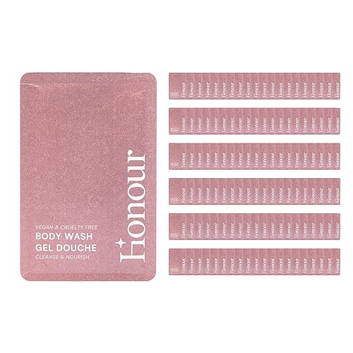 Honour Papersnap Gel de baño, vegano y libre de crueldad, 150 paquetes de tamaño de viaje de un solo uso