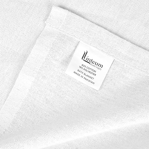 Miniatura 4 de Linteum - Manta de baño para pacientes hospitalarios mezclados de algodón textil, sábana de baño para cama, manta ligera