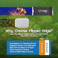 Vista 38 de Flipper EDGE - Rascador magnético flotante 2 en 1 para acuario con cuchillas dobles, herramientas eficientes de limpieza de acuarios de vidrio