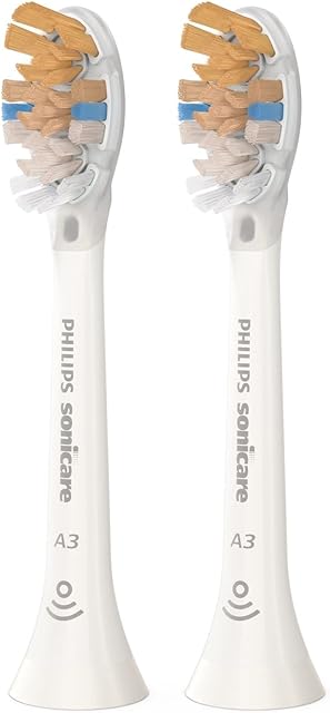 Philips Sonicare Original A3 Premium All-in-One standardowe końcówki do szczoteczki sonicznej, 2 szt., białe (model HX9092/10)