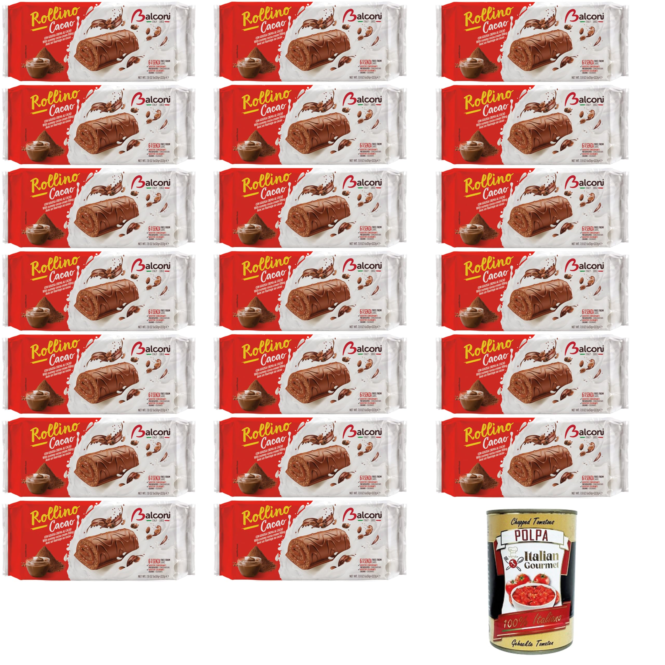 Italian Gourmet Rollino al Cacao merendina con crema cacao 20 x 222g weich