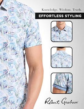 Robert Graham Men's Monroe Short Sleeve Button Down Woven Shirt