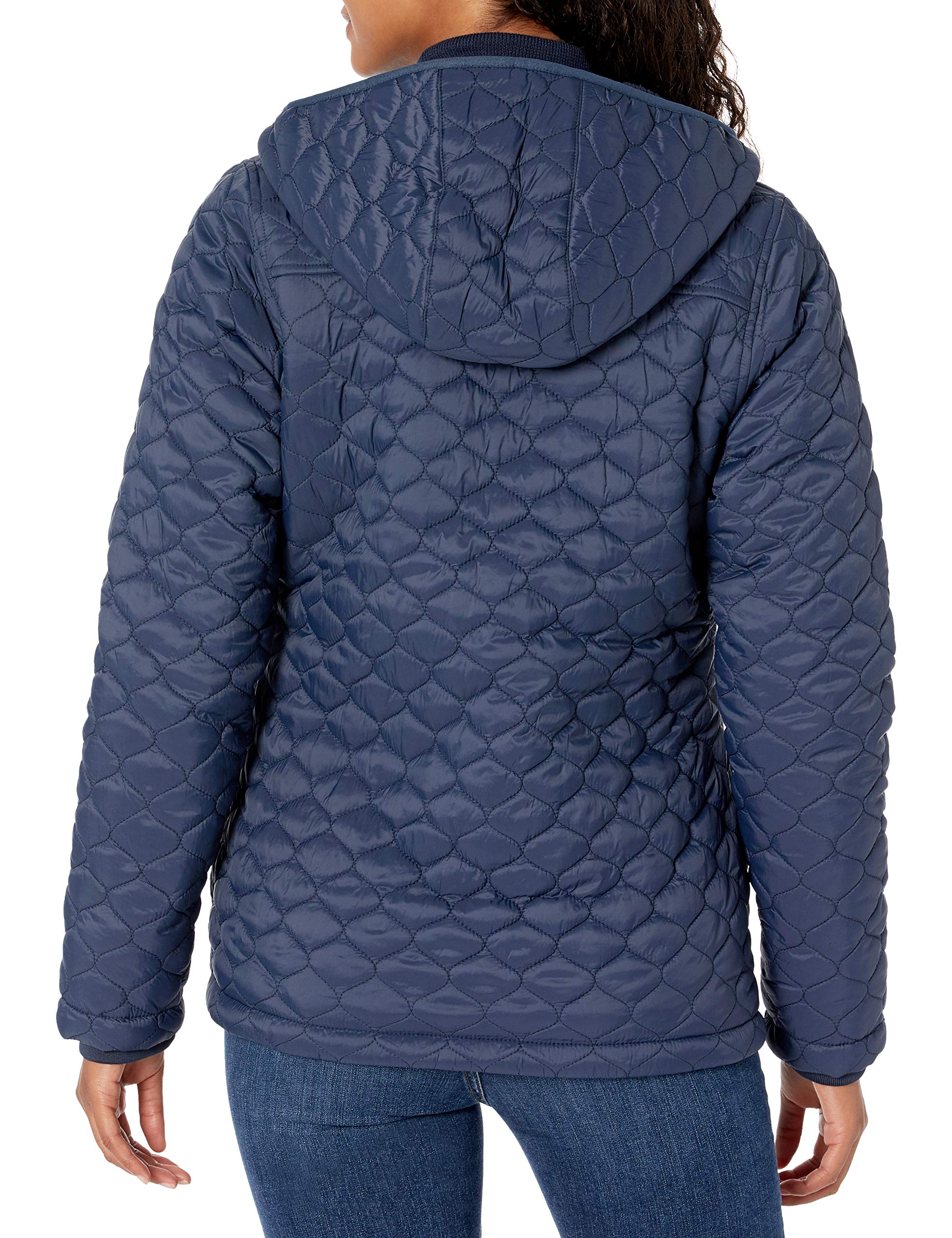 Amazon Essentials Donna Piumino Leggero Trapuntato con Cappuccio Foderato in Sherpa Impermeabile con Cerniera Integrale