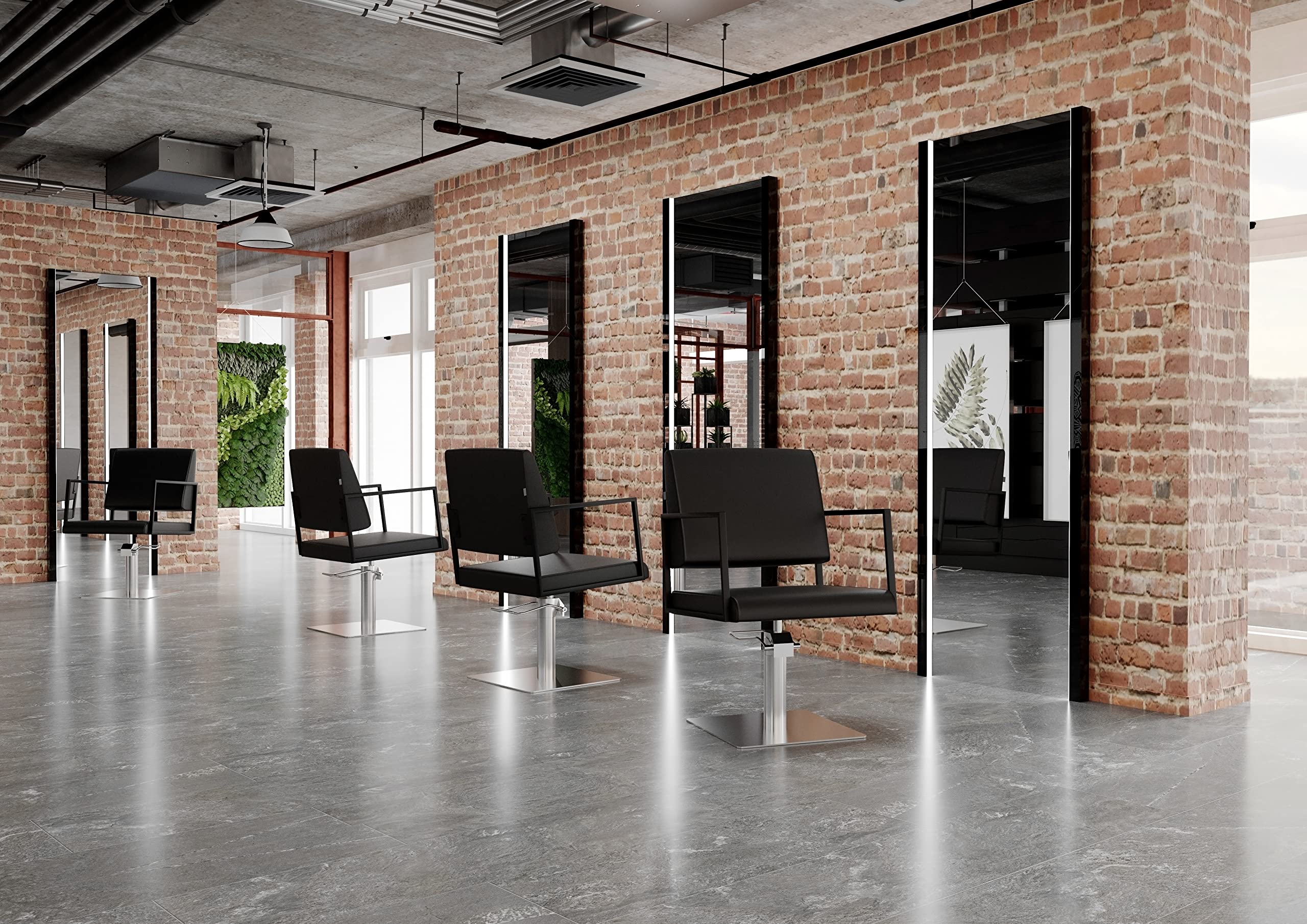 Ayala Friseurstuhl Loft schwarz 360° Drehbar Höhenverstellbarer Hydraulischer Friseursessel